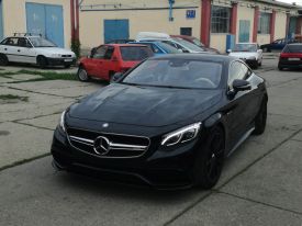 Mercedes S63 AMG autófóliázás: Teckwrap Steel Jet Black CHM10E autó fóliával 5